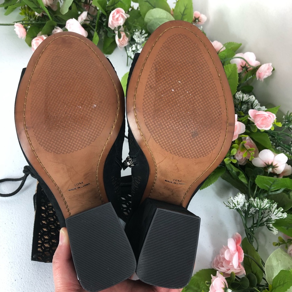 Paolo laser cut style black shoes size 10M (#9) - Picture 8 of 8